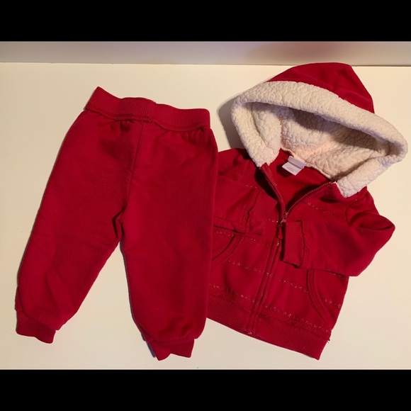 Circo Red Sparkle Faux Fleece Hoodie & Sweatpants - Picture 6 of 6